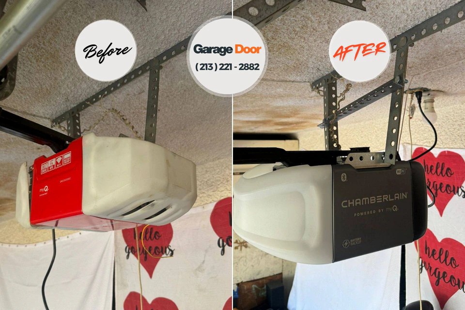 Before and after: garage door spring repair Kenilworth, IL